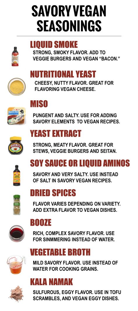 Looking to pin-down that elusive umami flavor in your vegan cooking? The right ingredients will do the trick! Check out these 9 savory vegan seasonings. Whether you’re looking for smoky, pungent, meaty or cheesy flavor, keep these on hand to pack your vegan meals with savory flavor.