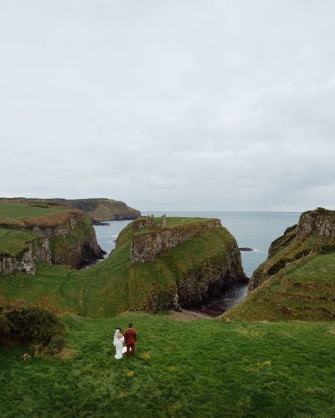 Promising forever on the edge of the world ☘️ . . . . . . . . . . . Northern Ireland Elopement Ireland Elopement Ireland wedding Northern Ireland Elopement photographer Ireland Elopement photographer Ireland wedding photographer Irish Countryside Wedding, Ireland Wedding Aesthetic, Scotland Proposal, Ireland Cliffs, Ireland Elopement, Cliff Wedding, Wedding In Ireland, Irish Countryside, Edge Of The World