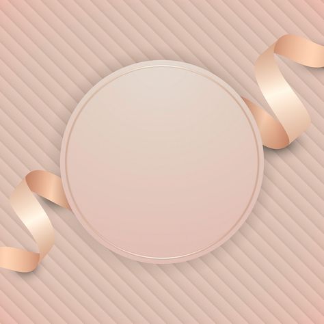 Round frame with pink gold ribbon vector | premium image by rawpixel.com / Kappy Kappy Gold Design Background, Ribbon Vector, Rose Gold Ribbon, Ribbon Png, Instagram Feed Ideas Posts, Rose Gold Frame, Floral Border Design, Cosmetic Design, Birthday Frames