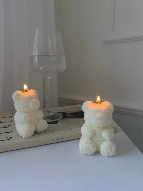 candles, elegant, classy candles, teddy candles, teddy bears, scent, nice things, cute things, minimalism, luxury, Cute Things For My Room, Cool Shaped Candles, Wishlist Room Decor, Cute Candles Aesthetic, Scented Candles Aesthetic, Red Room Decor, Pink Decor Ideas, Cool Candles, Cute Candle