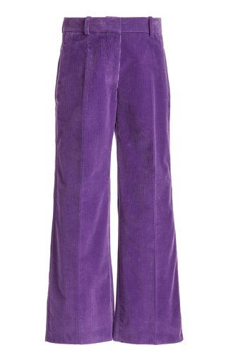 Cropped corduroy wide leg trousers - $750.00 Victoria Beckham Fashion, Beckham Fashion, Victoria Beckham Collection, Victoria Beckham Outfits, Victoria Beckham Style, Everyday Wardrobe, Wide Leg Trousers, Designer Outfits Woman, Victoria Beckham