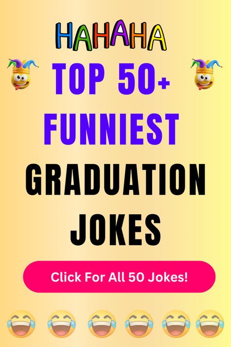 Check Out The Top 50+ Funny Graduation Jokes And Puns. Click For All 50+ Hilarious Graduation Jokes! Graduation Puns, Graduation Jokes, Jokes And Puns, Best Dad Jokes, Graduation Speech, History Major, Psychology Major, Graduation Funny, Science Student