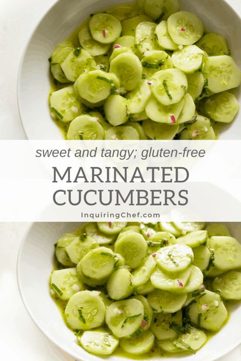 Marinated Cucumbers, Easy Grilled Chicken, Whole Roasted Cauliflower, Summer Meal, Cucumber Recipes Salad, Cucumber Recipes, Fast Easy Meals, No Cooking, Weeknight Dinner Recipe