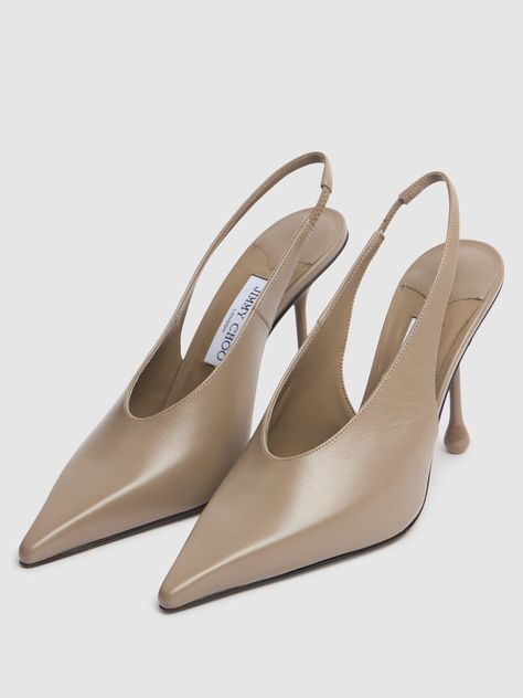 Find JIMMY CHOO 95mm Isa Leather Slingbacks on Editorialist. 95mm Heel. Leather upper. Slingback strap with elastic insert. Pointed toe. Leather lining and insole. Leather sole