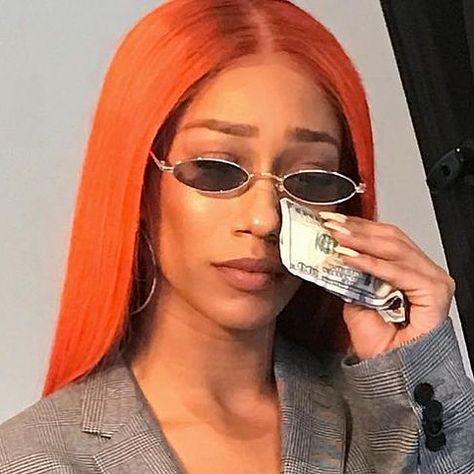 We Heart It, A Woman, Money, Orange, Hair