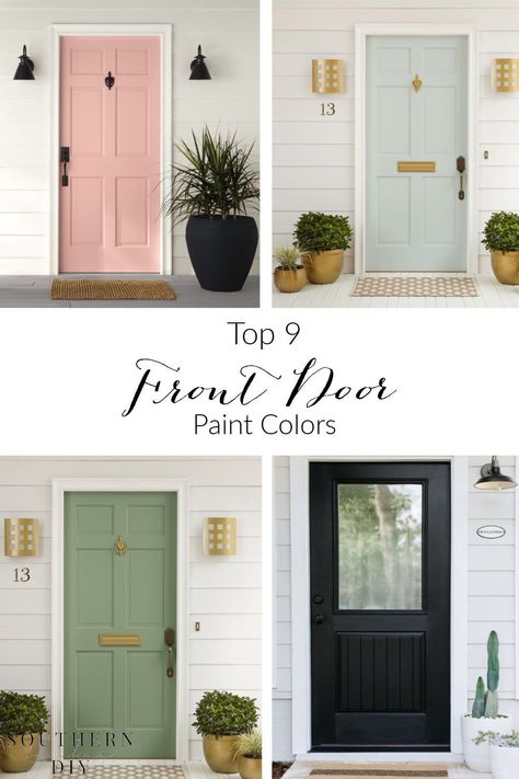 Bold Front Door, Front Door Paint, Front Door Color, Exterior Door Colors, Blue Siding, Best Front Doors, Green Front Doors, Door Paint, Front Door Paint Colors