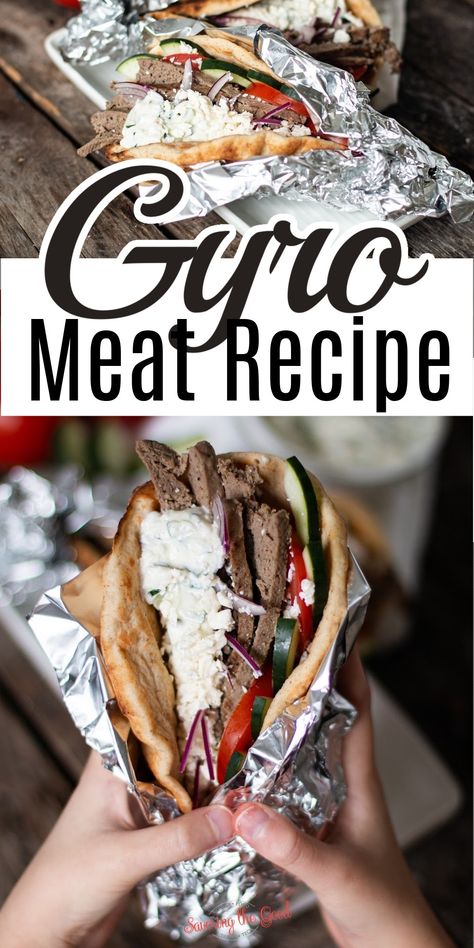 Keto Gyro Meat, Traditional Gyro Meat Recipe, Gluten Free Gyro Meat, Diy Gyro Meat, Gyro Sandwich Recipes, How To Make Gyros, How To Make Gyro Meat, Gryos Meat Recipe, Gyro Meat Seasoning