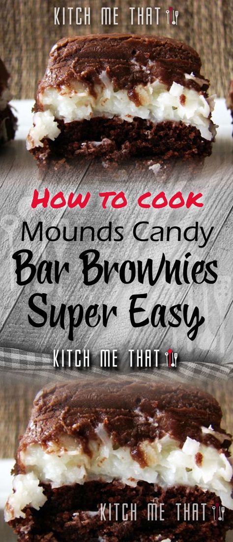 Mounds Candy Bar Brownies | Desserts Recipe to Try!! Mounds Brownies Recipes, Mounds Brownies, Candy Bar Brownies, Mounds Bars Recipe, Mounds Candy, Cook Desserts, Brownie Desserts Recipes, Brownies Recipe, Sharing Is Caring