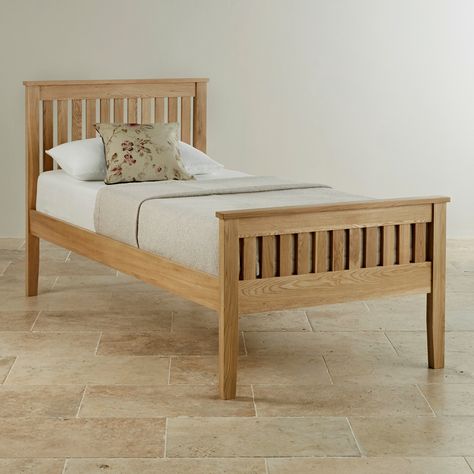 Cairo Oak Single Bed from the Cairo Solid Oak range by Oak Furniture Land Solid Oak Beds, Double King Size Bed, Bed Frame With Mattress, Oak Bed Frame, Oak Furniture Land, Solid Oak Furniture, Wooden Bed Frame, Stylish Bed, Oak Beds