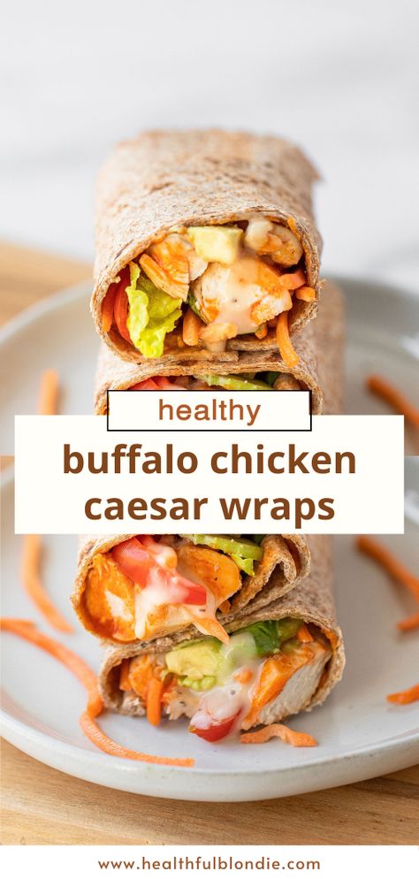 Wraps Pinwheels, Chicken Salad Wrap Recipe, Chicken Caesar Wrap, Low Fat Chicken, Low Calorie Chicken, Chicken Salad Wrap, Quick Lunch Recipes, Buffalo Chicken Salad, Sandwiches Wraps