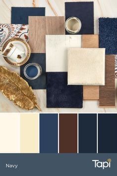 Dark Grey Navy Blue Living Room, Navy White Wood Living Room, Navy Blue Rug Living Room Color Schemes, Colors To Match Navy Blue, Best Colour To Pair With Navy Blue, Navy Colour Palette Living Room, Navy Blue Accent Color Living Room, Navy And White Interiors, Navy White And Wood Living Room