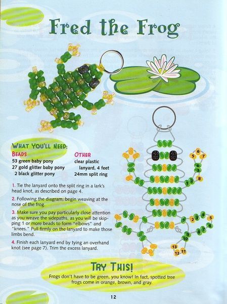 Pony Bead Animals, Bead Lizard, Frog Keychain, Pony Bead Projects, Pony Bead Crafts, Pony Bead Patterns, Motifs Perler, Beaded Crafts, A Frog