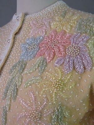 Why can't I find one of these that I can afford? Couture, Moti Work Embroidery, Cutdana Work Embroidery, Hand Beaded Embroidery, Bead Embroidery Tutorial, Beaded Sweater, Couture Embroidery, Bead Embroidery Patterns, Hand Work Embroidery