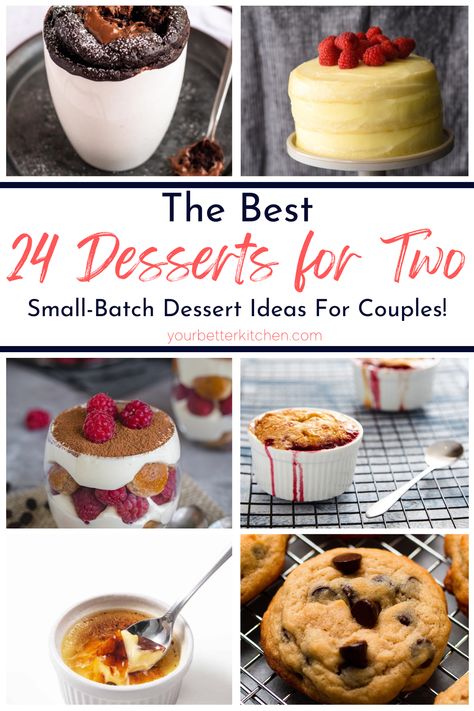 Easy 2 Person Dessert, Easy Two Person Desserts, Baking For Two Desserts, Dessert Recipes Yummy, Fancy Desserts For Two, Fall Dessert For Two, Fancy Instant Pot Recipes, Personal Cake Recipe, Small Birthday Dessert Ideas