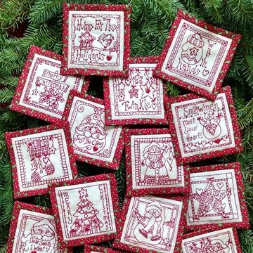 Show details for Classic Red & White Ornaments - CD Christmas Red Work Embroidery Patterns, Red Work Embroidery Patterns Free, Patchwork Christmas Decorations, Embroidery Ornaments Diy, Free Christmas Embroidery Patterns, Red Work Embroidery, Fusion Crochet, Cake Embroidery, Crochet Quilts