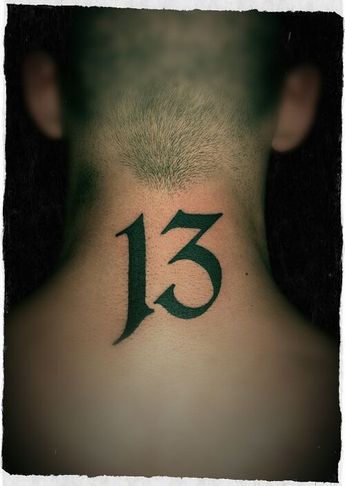 Number 13 Tattoo, 13 Tattoo Meaning, Number 13 Tattoos, Doe Tattoo, Font Tato, Gang Tattoos, 13 Tattoo, 16 Tattoo, Number Tattoos