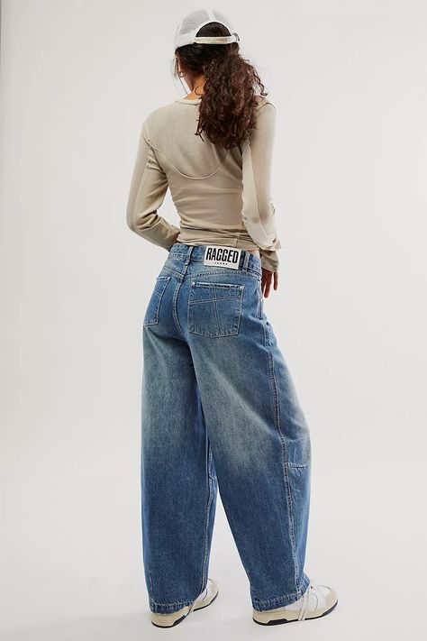 The Ragged Priest Goliath Unisex Jeans | Free People Jeans Free People, The Ragged Priest, Ragged Priest, Fit Check, Ballet Flat, Baggy Jeans, Boho Clothing, Dream Wardrobe, Cropped Jeans