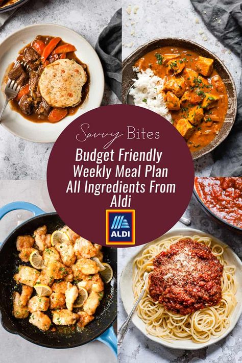 The healthy budget weekly menu for families using only ingredients from Aldi. Get the free meal plan and the free printable shopping list, as well as the recipes with step by step instructions for each recipe to make sure that dinner is easy all week. Family Meals Uk, Crockpot Recipes Ground Beef, Chicken Breast In Air Fryer, Aldi Meal Plan, Crockpot Recipes Chicken, Boiled Chicken Breast, Healthy Budget, Dinner Aesthetic, Budget Family Meals