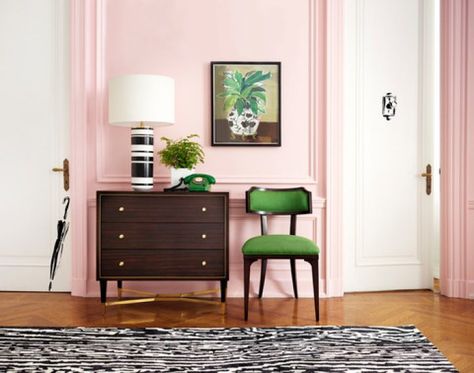 Fashion for the Home – Blush and Emerald Mr Kate Furniture, Hunted Interior, Girl Cave, Kate Spade Inspired, New York Homes, Pink Walls, Dresser As Nightstand, Furniture Collection, New Furniture