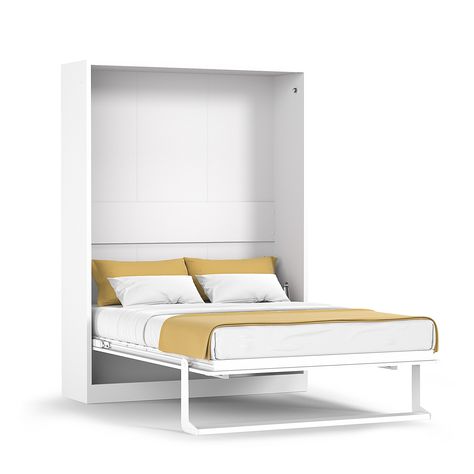 Spazio Double Wall Bed Single Murphy Bed, Folding Double Bed, Multipurpose Guest Room, Single Wardrobe, Murphy Bed Desk, Murphy Wall Beds, Bunk Bed Loft, Bed With Desk, Innovative Furniture