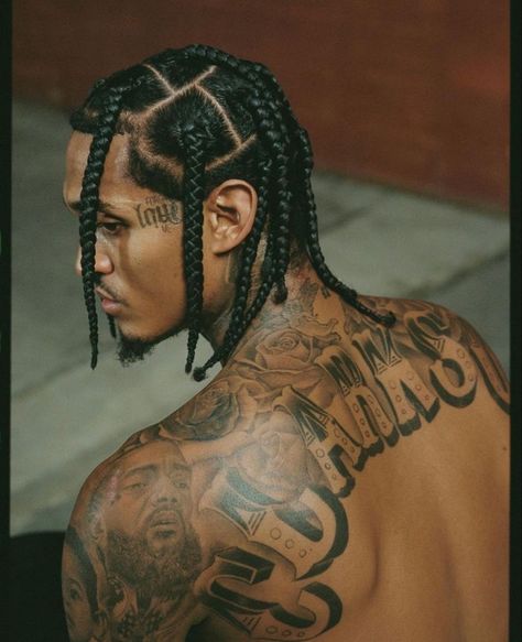 Jordan Clarkson Hairstyle, 8 Braids Men, Jordan Clarkson Hair, Guy Box Braids, Jordan Clarkson Braids, Braided Hairstyles For Men Long Hair, Jordan Clarkson Tattoo, Box Braids For Men Short Hair, Men’s Box Braids