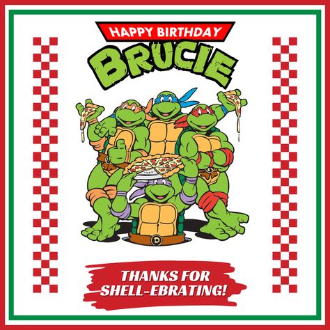 Ninja Turtle Pizza Box Printable Free, Ninja Turtles Pizza Box Printable, Ninja Turtle Pizza Box Favors, Tmnt Pizza Box Printable, Tmnt Party Favors, Ninja Turtles Birthday Party Ideas Diy, Ninja Turtle Party Favors, Ninja Turtle Party Ideas, Ninja Turtles Names