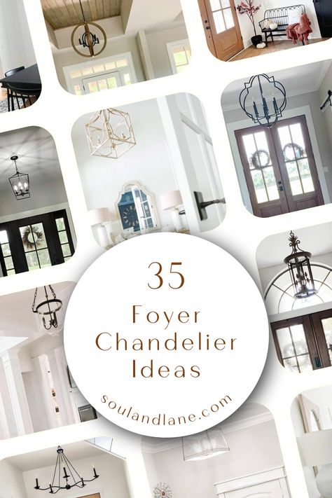 Create a welcoming glow in your entryway with chic foyer chandelier lighting ideas that blend functionality with aesthetic appeal. For a touch of old-world charm, select a wrought-iron chandelier with candle-like fixtures, or go bold with a colorful, art-inspired piece to reflect your personal style. Adjustable height chandeliers offer versatility, allowing you to tailor the lighting to your foyer's architecture. Incorporating a dimmer switch provides the ability to adjust the mood and intensity Entryway Lighting Chandelier, Foyer Chandelier 2 Tier, Victorian Foyer Chandelier, Chandeliers For Entrance, Front Entry Chandelier Foyers, Traditional Foyer Lighting, Foyer Chandelier 2 Story Traditional, Tall Foyer Chandelier, Front Entrance Chandelier Entryway