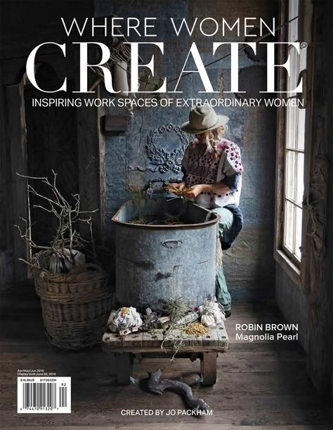 Where Women Create, Robin Brown, Magnolia Pearls, Magnolia Pearl Clothing, Cottage Interiors, Magnolia Pearl, Incredible Places, A Magazine, Paper Artist