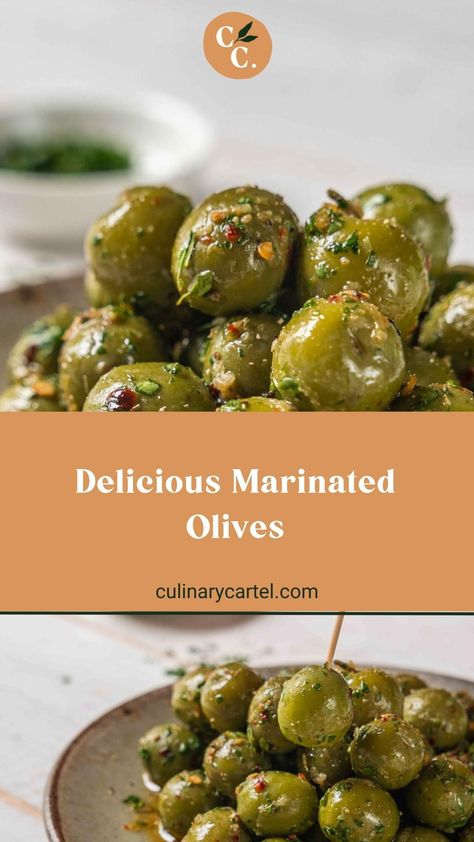 Marinated Olives – A Bowl of Goodness | Culinary Cartel Portuguese Marinated Olives, Olive Marinated Recipe, Marinated Green Olives, Marinated Olives Appetizer, Marinated Olives And Feta, Olive Marinade Recipe, Warm Marinated Olives, Marinated Olives Recipe, Hors Dourves