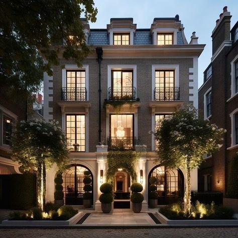 Chicago Townhouse Exterior, Classic House Exterior Luxury, London Townhouse Exterior, London House Exterior, London Penthouse Apartments, London Townhouse Interior, Classic Townhouse, Townhouse London, London Homes