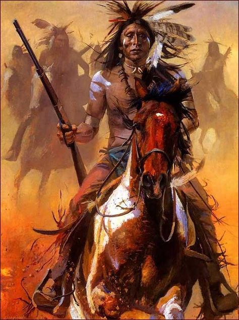 Warrior Dog Soldiers, Native American Horses, Indian Horses, Native American Paintings, Native American Warrior, Native American Pictures, Wilde Westen, Native American Artwork, Native American Peoples