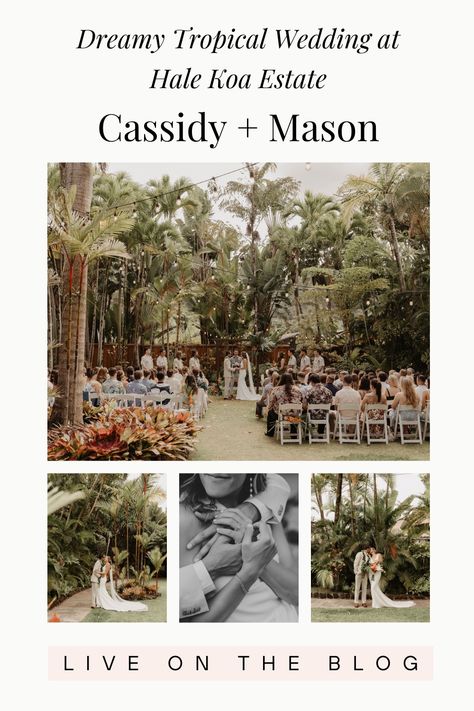 Cassidy + Mason celebrate their love with a dreamy tropical wedding day at Hale Koa Estate! Hale Koa, North Shore Oahu, Oahu Wedding, Estate Wedding, Tropical Wedding, Hotel Wedding, North Shore, Photography And Videography, Oahu