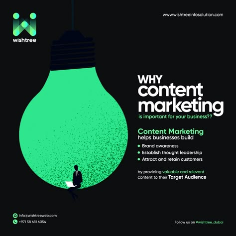 Using Content Marketing Strategies help Drive traffic, leads, and sales with effective content marketing and discover more benefits of content marketing for your business to connect with your audience and grow your brand. Contact us: 📩 info@wishtreeweb.com 📞 +971 58 681 6054 🔗 www.wishtreeinfosolution.com . . . #contentmarketing #content #businessowner #startups #startupowner #relevent #promote #growbusiness #seo #socialmediamarketing #digitalmarketingagency #wishtree #dubai Startup Creative Ads, Travel Website Design, Startup Design, Content Creating, Marketing Poster, Creative Advertising Design, Business Content, Creative Poster, Business Mentor