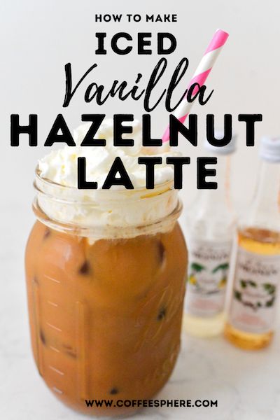 Hazelnut Latte Recipe, Drink To Make At Home, Hazelnut Coffee Recipe, Espresso Machine Recipes, Easy Coffee Drinks Recipes, Iced Latte Recipe, Homemade Coffee Drinks, Vanilla Iced Coffee, Nespresso Recipes