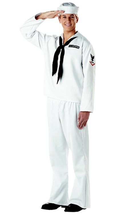 Mens Sailor Costume, Under The Sea Outfit, Sailor Fancy Dress, Under The Sea Costumes, Sea Outfit, Sea Costume, Apple Costume, Musical Theatre Costumes, Men's Halloween Costumes