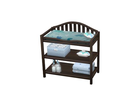 Toddler Changing Table | PandaSama on Patreon Teen Bedroom Sims 4 Cc, Toddler Changing Table, Mods Sims 4, Sims Baby, Cc Sims4, Cc Furniture, Sims 4 Bedroom, Baby Changing Table, Sims 4 Expansions