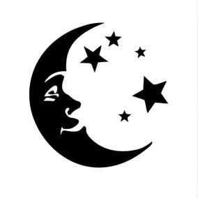 Moon Silhouette, The Moon And Stars, Silhouette Images, Silhouette Stencil, Wood Burning Patterns, Celestial Art, Stencil Patterns, Stencil Crafts, Silhouette Art