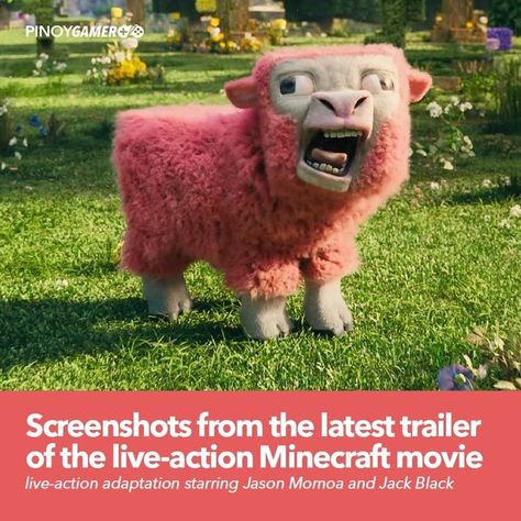 Screenshots from the latest trailer of the live-action Minecraft movie Minecraft Movie, Jason Momoa, Jack Black, Live Action, Minecraft, Trailer, Collage, Pins