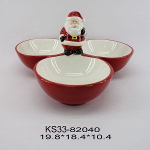 3 Section Santa Divided Tri Bowl Candy Dish Christmas Cozy Lifestyle, Santa Candy, Favorite Dips, Christmas Guide, Jolly Santa, Christmas Custom, Dip Bowl, Candy Bowl, Bowl Designs