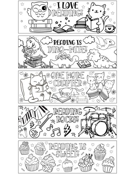 ​​​​Free Printable Bookmarks to Color Bookmarks Coloring Pages, Colour In Bookmarks, Cool Bookmarks Printable, Color In Bookmarks, Coloring Pages Bookmarks, Coloring Page Bookmarks, Bookmark Coloring Free Printable, Harry Potter Bookmarks Printable Free, Bookmarks To Print Free Printable