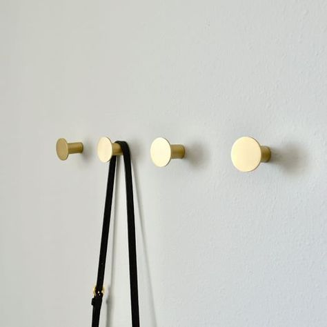 Modern Wall Hooks & Hook Racks | West Elm Peg Wall, Modern Wall Hooks, West Elm Kids, Drop Zone, Home Decor Hooks, Hook Rack, Brass Hook, Lighting Guide, Wall Organization