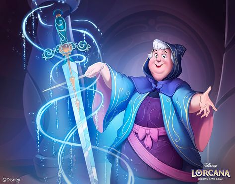 Lorcana Disney, Disney Lorcana, Disney Lorcana Art, Cinderella Fairy Godmother, Disney Fairies Pixie Hollow, Disney Japan, Disney Cuties, Disney Princess Artwork, Disney Fun Facts