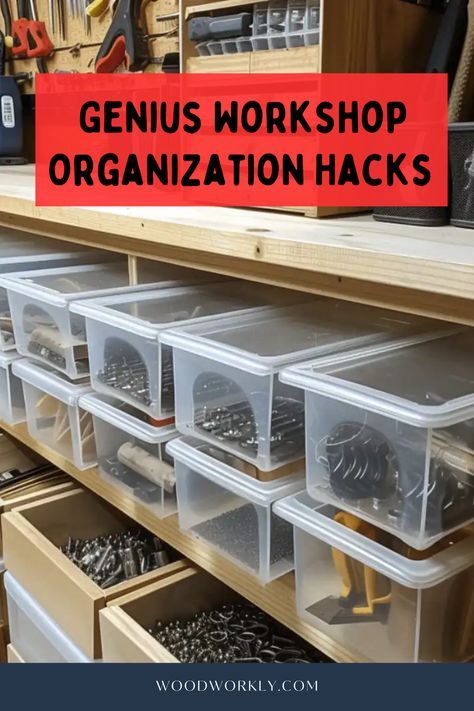 Maximize your woodworking efficiency with these workshop organization hacks! From tool storage to layout optimization, discover clever solutions to keep your workspace tidy and functional. Click to explore more! #Woodworking #DIY #WorkshopHacks Creative Tool Storage, Cheap Tool Organization, Sandpaper Organizer Storage, Basement Workshop Organization, Craft Wood Storage, Basement Tool Storage, Tool Shelf Organization, Basement Tool Organization Ideas, Work Shop Organization Ideas Diy