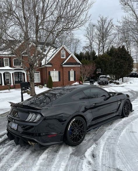 Blacked Out Cars, Ford Mustang Wallpaper, Black Mustang, Ford Mustang Car, Car Organization, Pimped Out Cars, Car Organizer, Car Aesthetic, Street Racing Cars