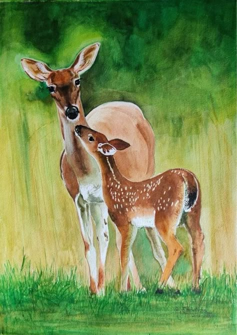 Animal Canvas Paintings, Watercolor Scenery, Composition Painting, Small Canvas Paintings, African Art Paintings, Beautiful Art Paintings, Easy Canvas Art, Colour Painting, Easy Canvas