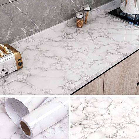 Peel And Stick Countertop, Grey Marble Wallpaper, Bathroom Wall Coverings, Marble Contact Paper, Bathroom Tile Stickers, Marble Sticker, Marble Vinyl, Marble Wallpaper, Wallpaper Stickers