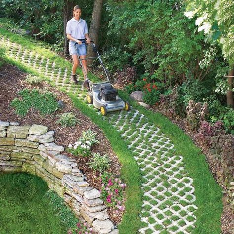 Paver Path, Path Ideas, Lush Lawn, Front Yard Landscaping Simple, Concrete Pavers, Landscaping Supplies, Front House Landscaping, Family Handyman, Backyard Projects