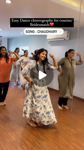 Shefali Jain✨✨ on Instagram: "Easy wedding dance choreography for family/cousins/Bridesmaids❤️ . . Song : Chaudhary @mame_khan @coke_studio" Dance For Wedding, Dance Songs For Wedding, Dance Steps For Beginners, Simple Dance Steps, How To Dance Better, Marriage Songs, Songs For Dance, Marriage Poses, Bridal Dance