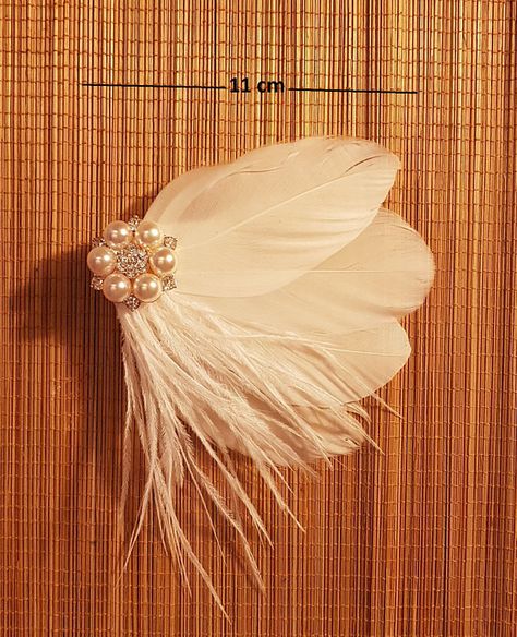 1920s Fascinator, Bandeau Veil, Feather Hair Pieces, Flapper 1920s, Bridal Head Piece, Hair Piece Wedding Hair, Bride Hair Piece, Hair Piece Wedding, Fascinator Wedding