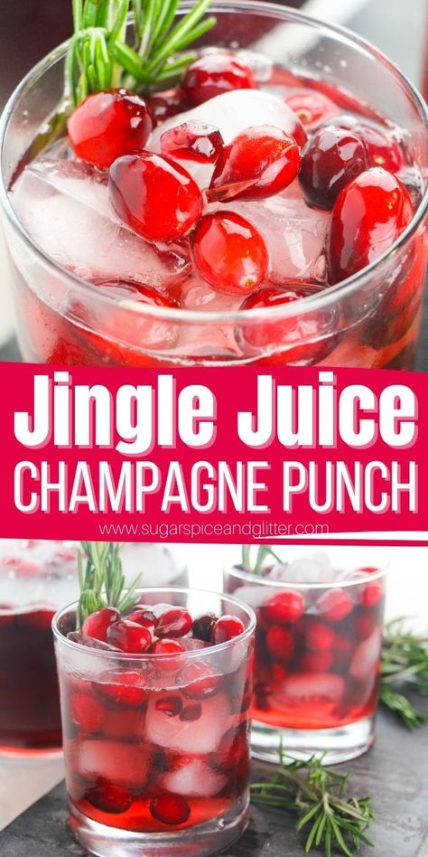 How to make a Christmas Champagne Punch perfect for entertaining, this crisp and juicy champagne cocktail is super simple to make and is a refreshing cocktail that your guests will love Margaritas, Christmas Drinks Alcohol Cranberry, Christmas Cocktails With Cranberries, Pitcher Christmas Cocktails Recipes, Christmas Jingle Juice, Alcohol Batch Drinks, Champagne And Cranberry Juice, Christmas Holiday Punch With Alcohol, Holiday Drink Pitcher